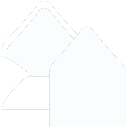 Wedding White Euro Flap Envelope Liner - A1 Gmund Colors Matt