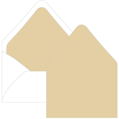 Wheat Euro Flap Envelope Liner - A1 Gmund Colors Matt