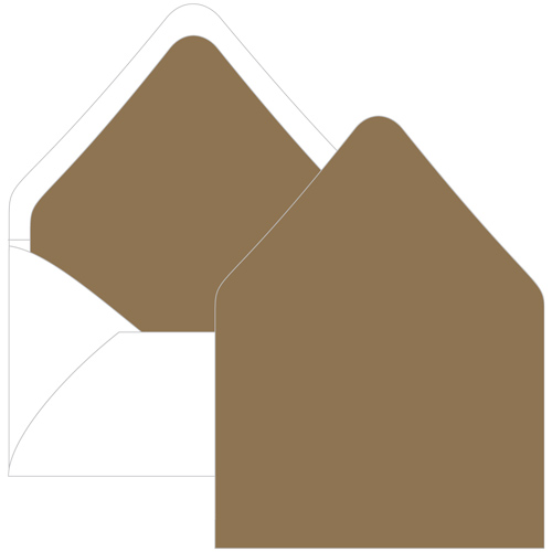 Walnut Euro Flap Envelope Liner - A1 Gmund Colors Matt