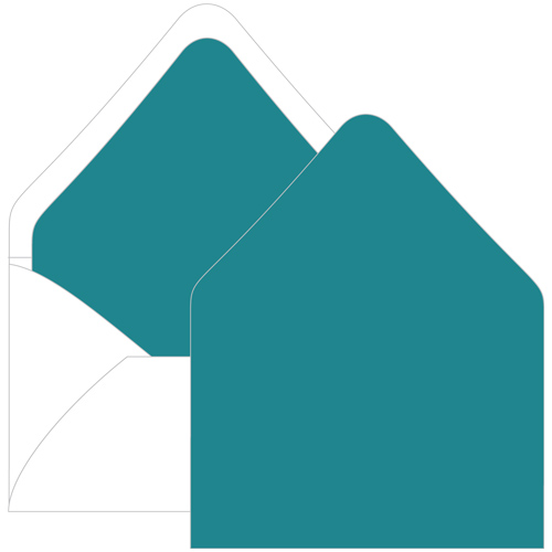 Aqua Blue Euro Flap Envelope Liner - A6 Gmund Colors Matt