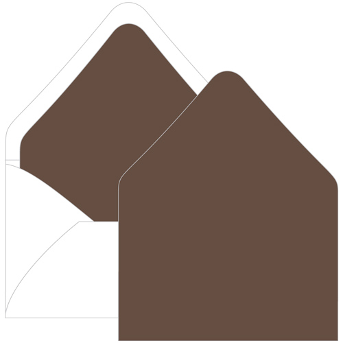 Chocolate Euro Flap Envelope Liner - A6 Gmund Colors Matt