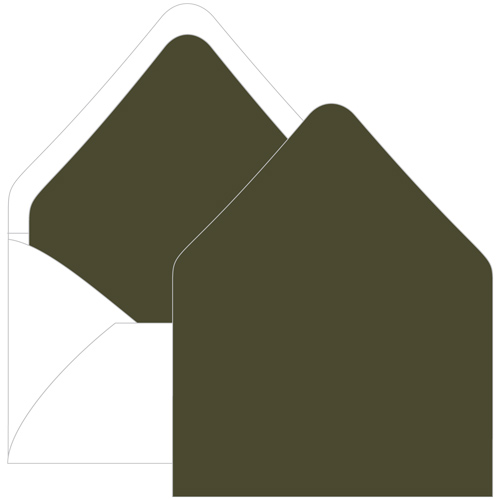 Forest Green Euro Flap Envelope Liner - A6 Gmund Colors Matt