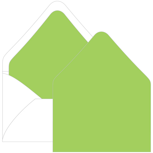 Leaf Green Euro Flap Envelope Liner - A6 Gmund Colors Matt