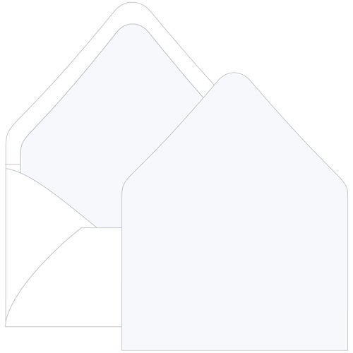 Fluorescent White Euro Flap Envelope Liner - A6 Gmund Colors Matt