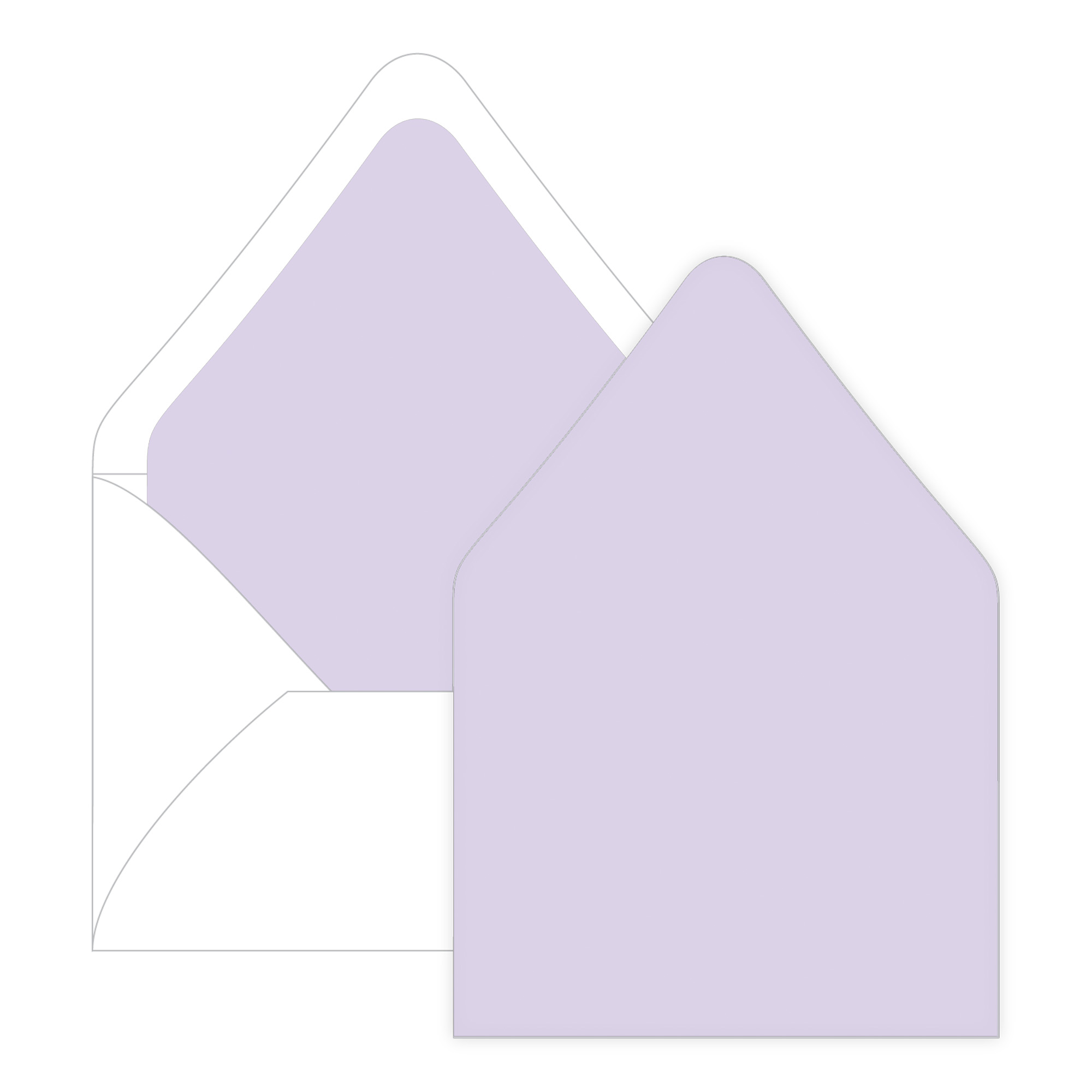 Lavender Purple Euro Flap Envelope Liner - A6 Gmund Colors Matt