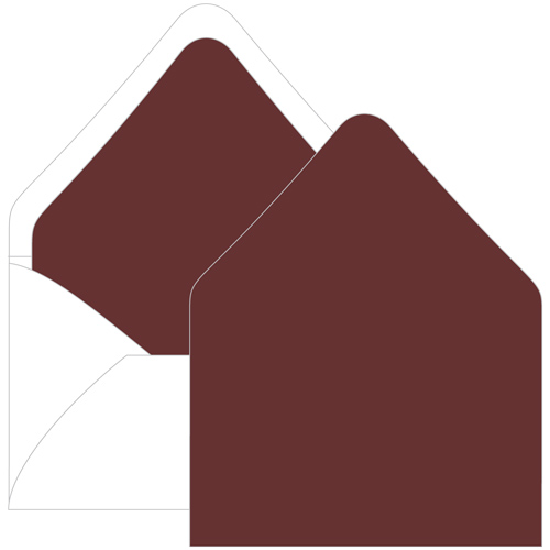 Merlot Euro Flap Envelope Liner - A6 Gmund Colors Matt