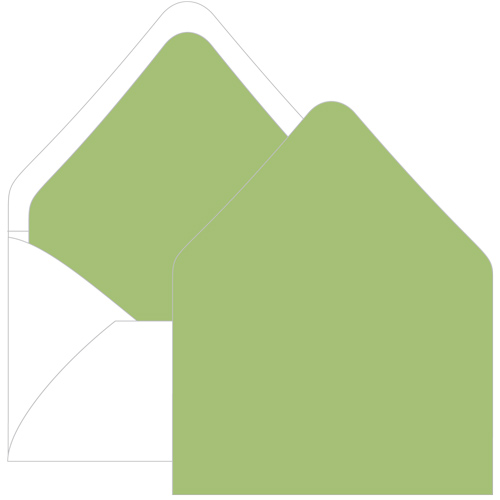 Olive Green Euro Flap Envelope Liner - A6 Gmund Colors Matt