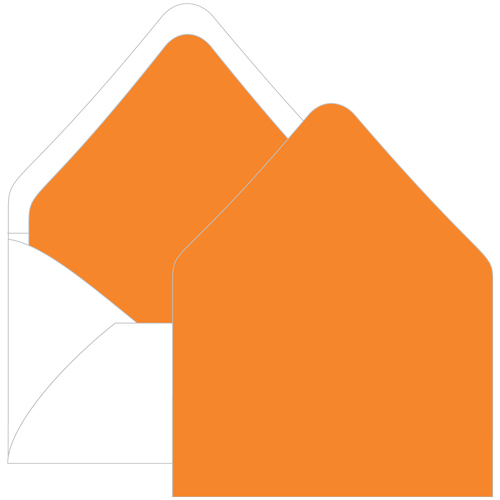 Pumpkin Euro Flap Envelope Liner - A6 Gmund Colors Matt