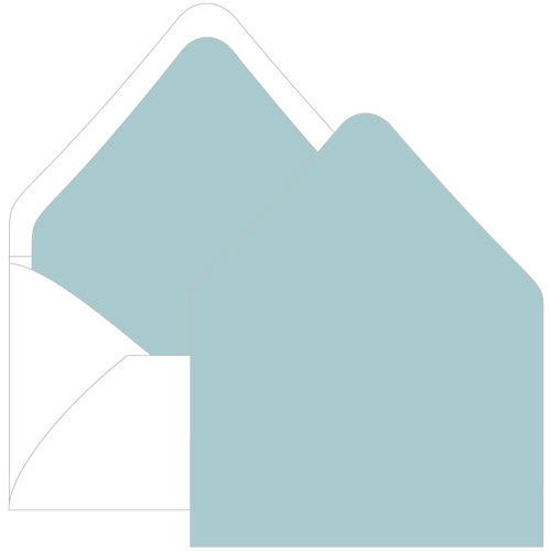 Placid Blue Euro Flap Envelope Liner - A6 Gmund Colors Matt