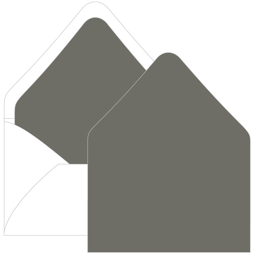 Slate Gray Euro Flap Envelope Liner - A6 Gmund Colors Matt