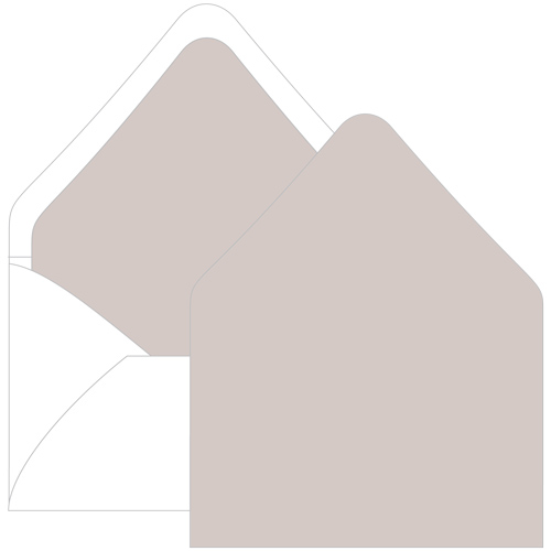 Timberwolf Gray Euro Flap Envelope Liner - A6 Gmund Colors Matt