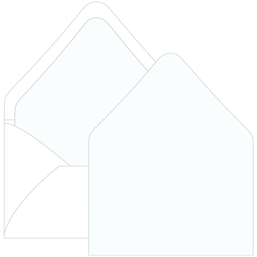 Wedding White Euro Flap Envelope Liner - A6 Gmund Colors Matt