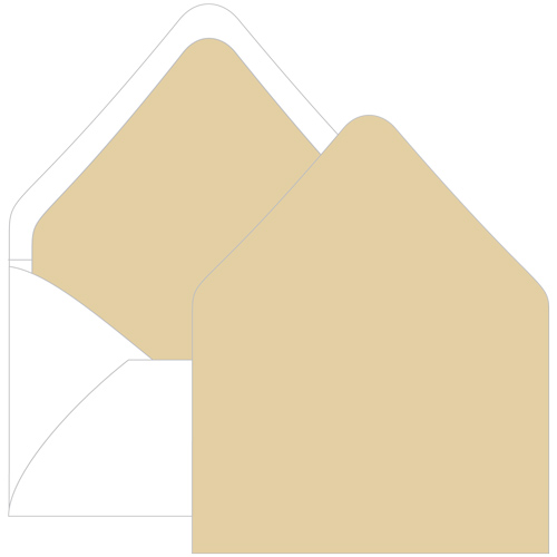 Wheat Euro Flap Envelope Liner - A6 Gmund Colors Matt
