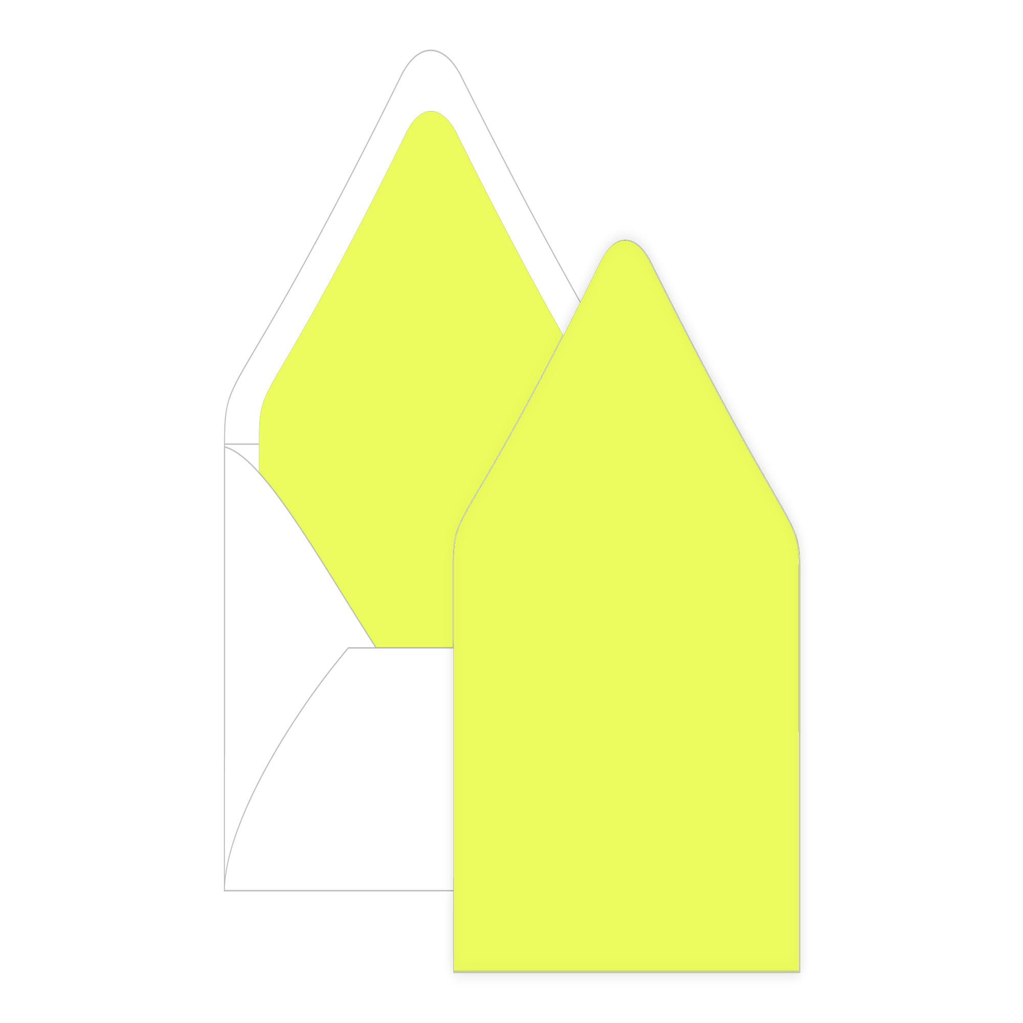 Key Lime Euro Flap Envelope Liner - 6 1/2 x 6 1/2 Gmund Colors Matt