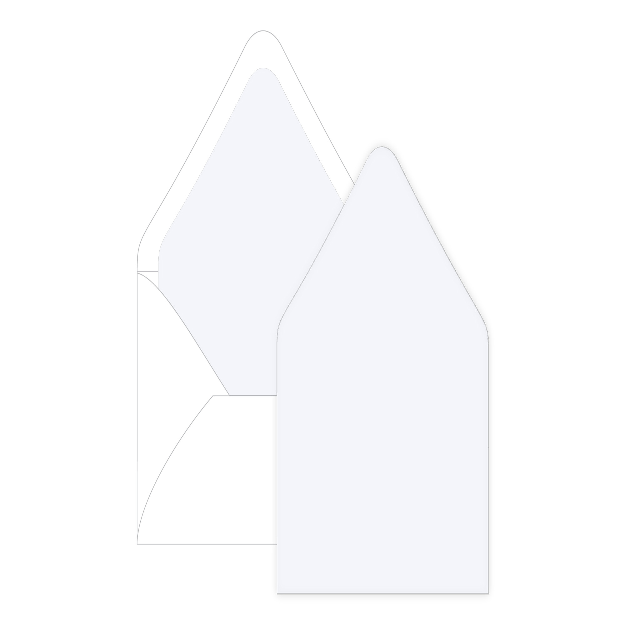 Fluorescent White Euro Flap Envelope Liner - 6 1/2 x 6 1/2 Gmund Colors Matt