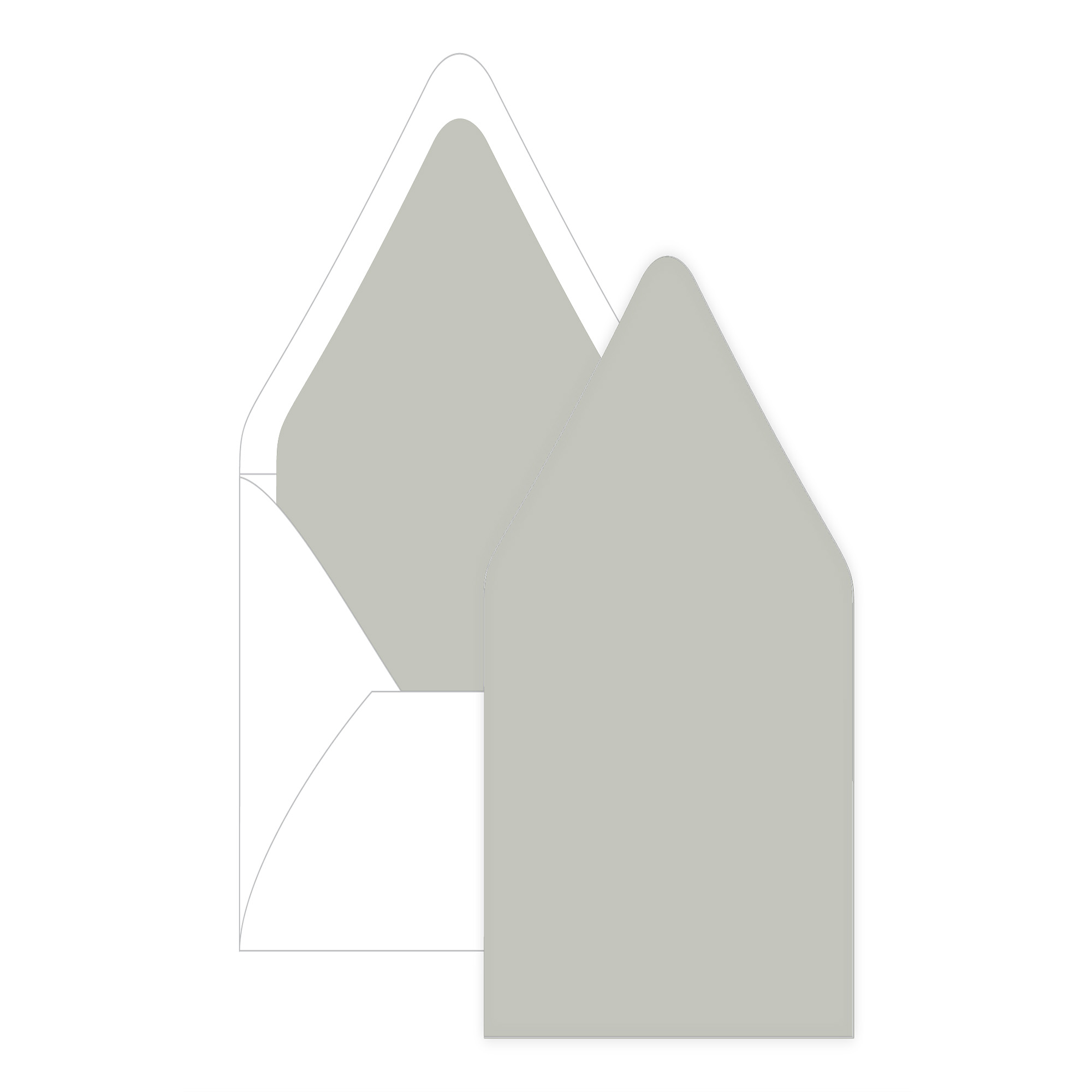 Light Moss Euro Flap Envelope Liner - 6 1/2 x 6 1/2 Gmund Colors Matt