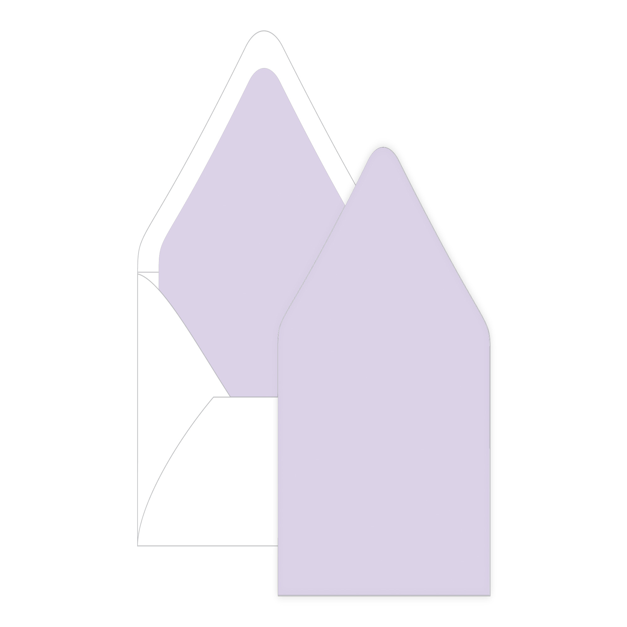Lavender Purple Euro Flap Envelope Liner - 6 1/2 x 6 1/2 Gmund Colors Matt