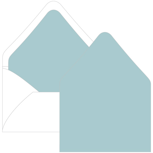 Placid Blue Euro Flap Envelope Liner - 6 1/2 x 6 1/2 Gmund Colors Matt