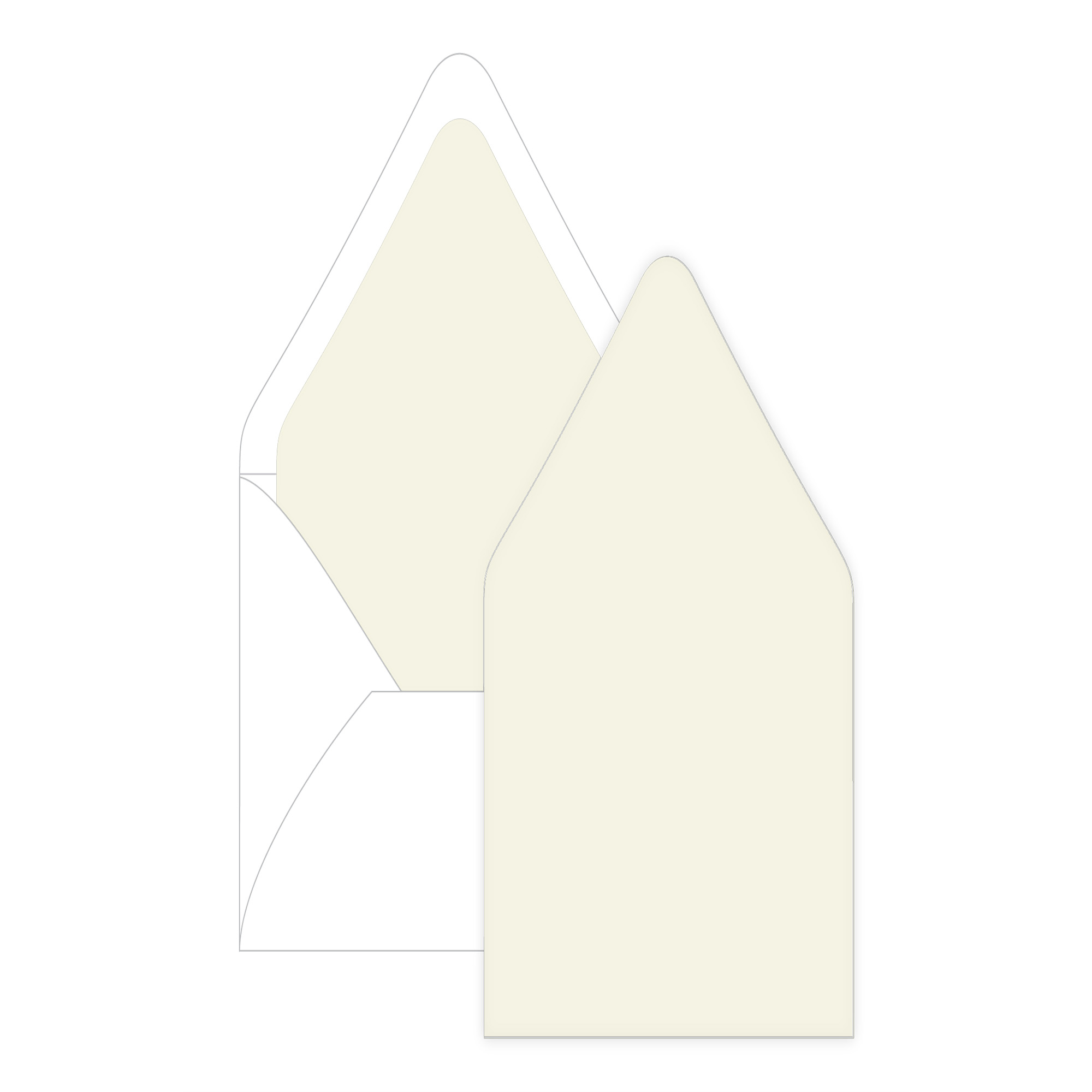 Sea Grass Euro Flap Envelope Liner - 6 1/2 x 6 1/2 Gmund Colors Matt