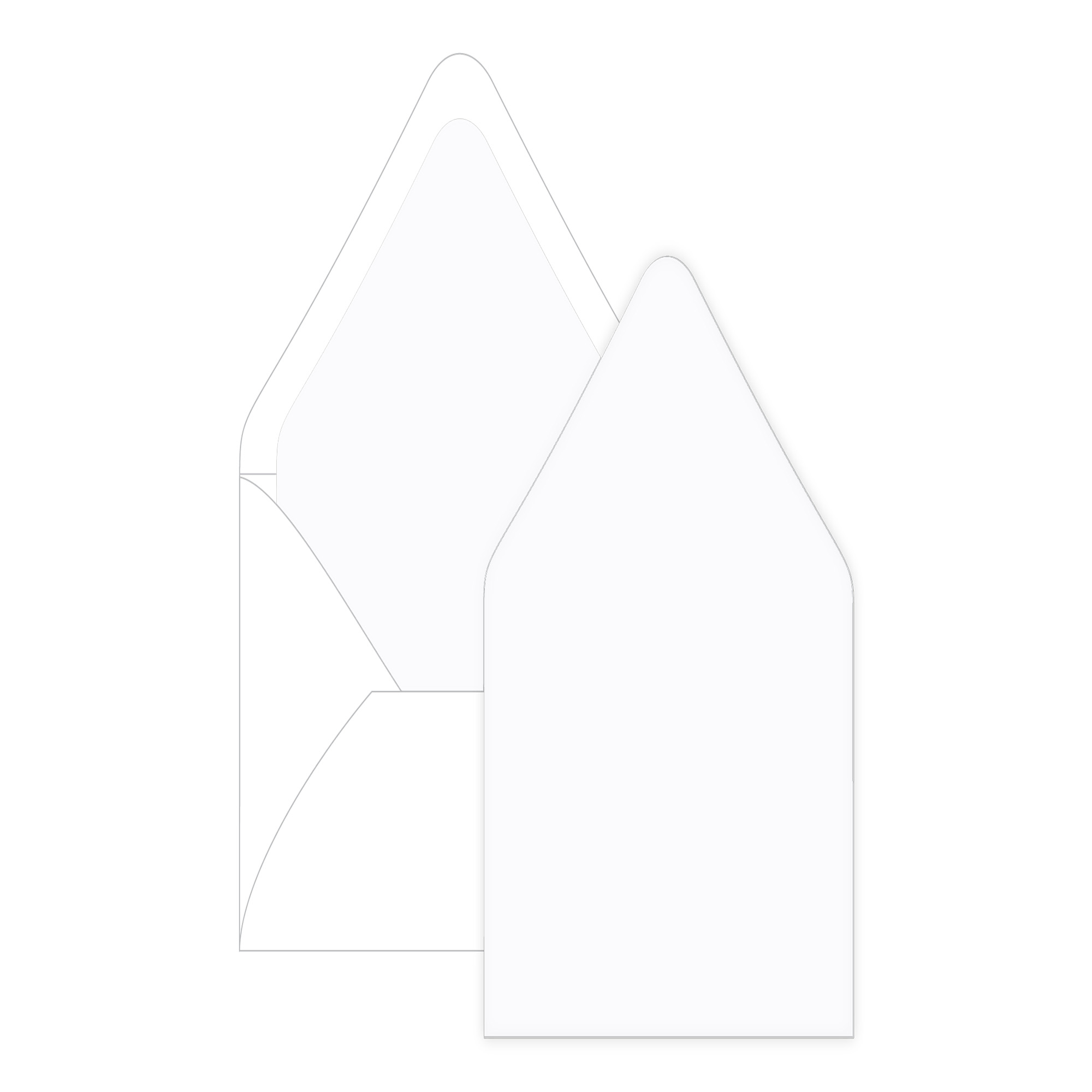 Snow White Euro Flap Envelope Liner - 6 1/2 x 6 1/2 Gmund Colors Matt