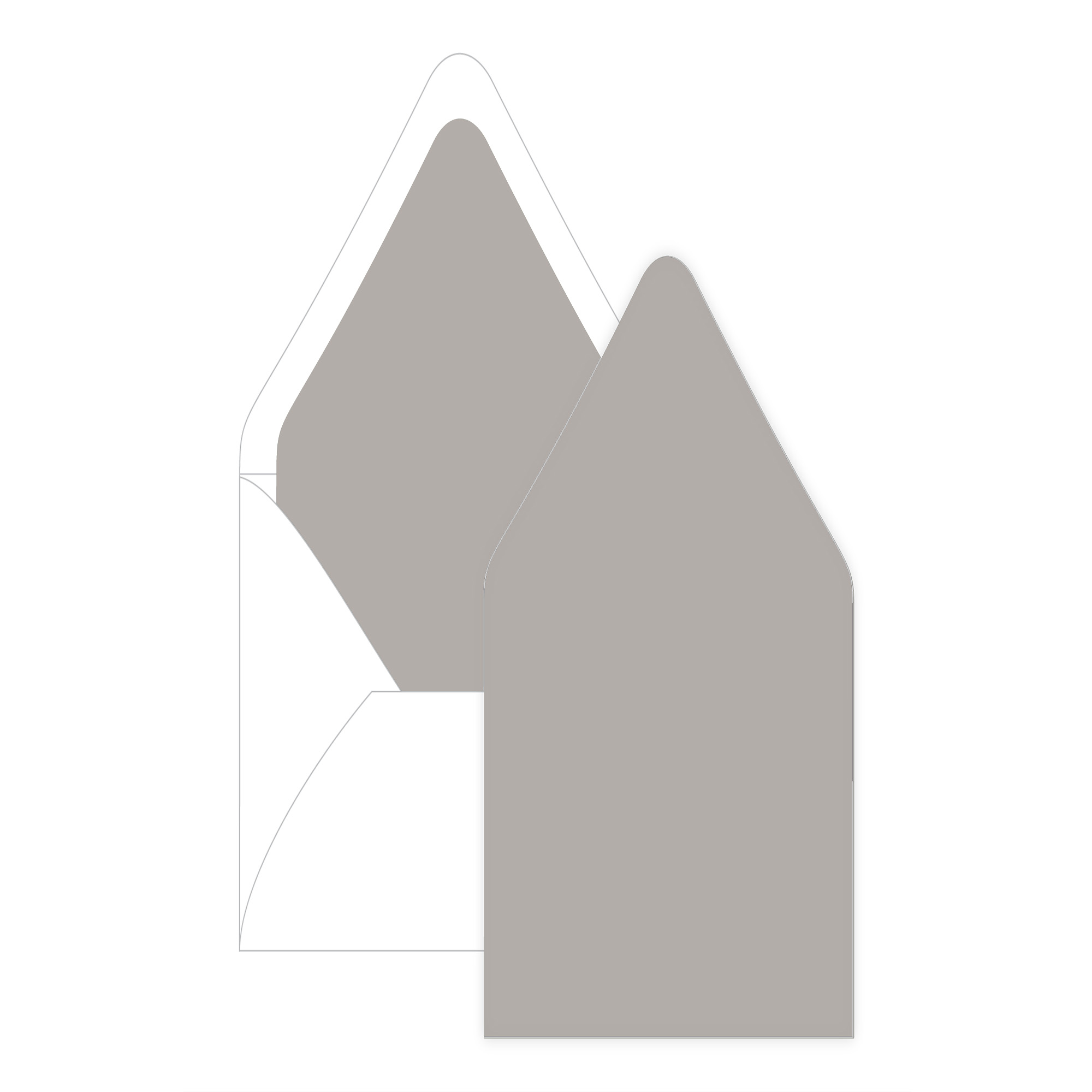 Stone Euro Flap Envelope Liner - 6 1/2 x 6 1/2 Gmund Colors Matt