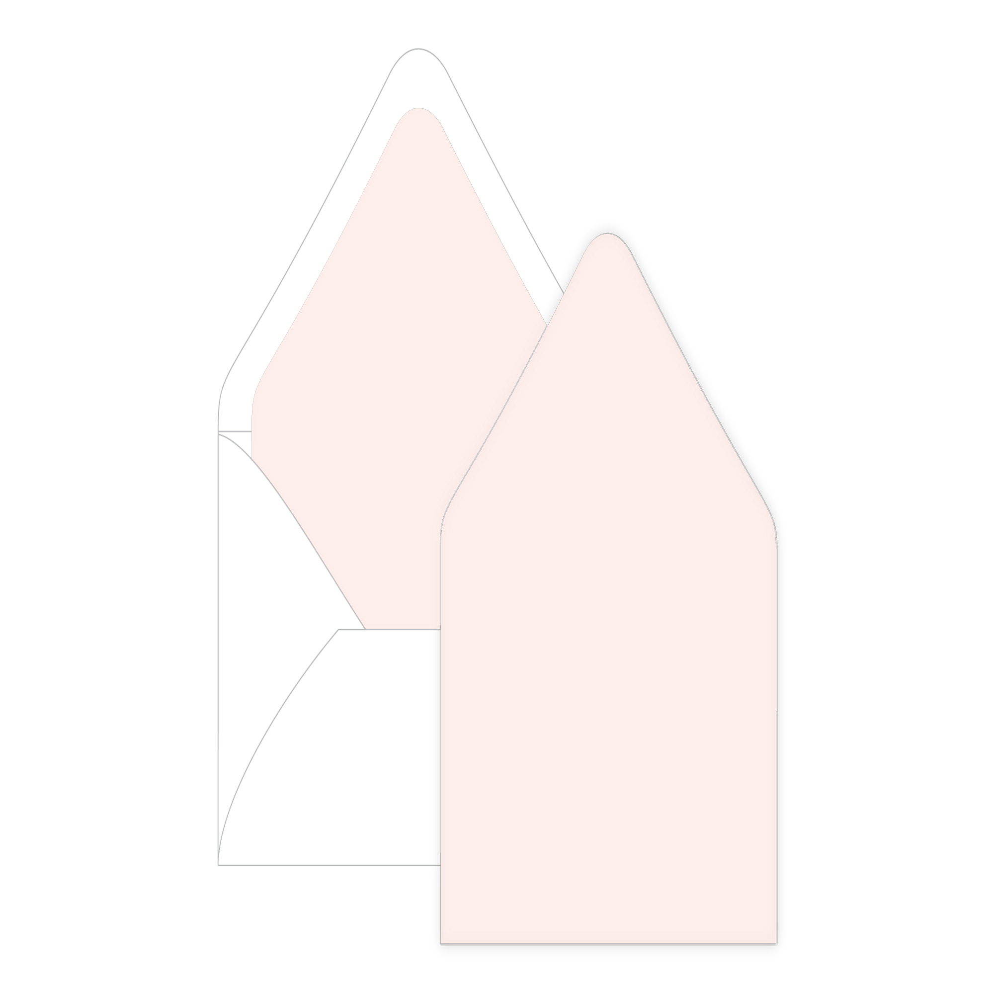 Powder Pink Euro Flap Envelope Liner - 6 1/2 x 6 1/2 Gmund Colors Matt