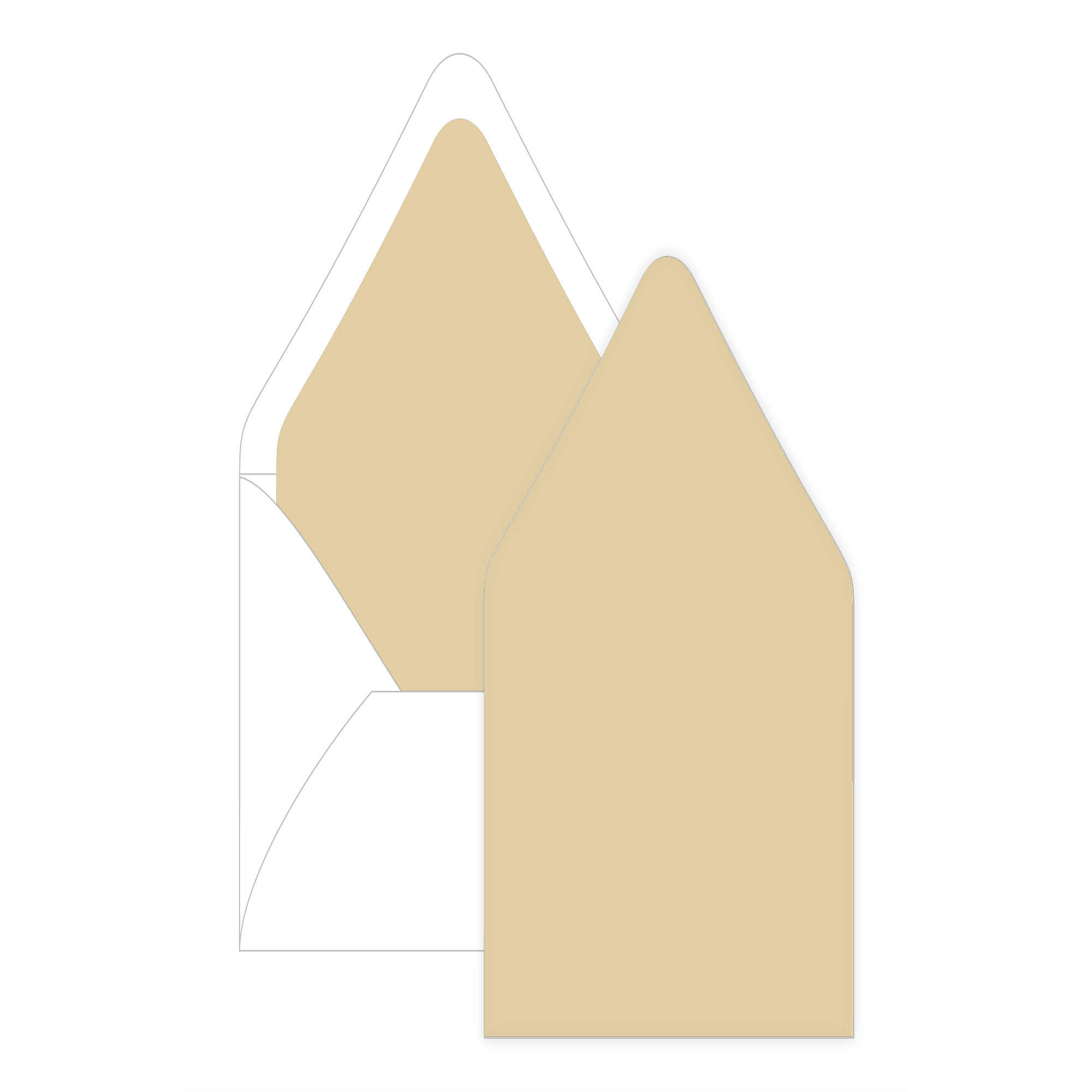 Wheat Euro Flap Envelope Liner - 6 1/2 x 6 1/2 Gmund Colors Matt