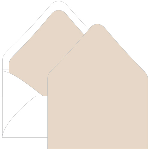 Chardonnay Euro Flap Envelope Liner - A7 Gmund Colors Matt