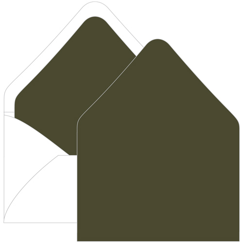 Forest Green Euro Flap Envelope Liner - A7 Gmund Colors Matt