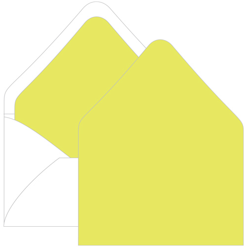 Key Lime Euro Flap Envelope Liner - A7 Gmund Colors Matt