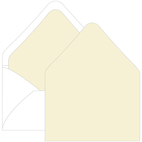 Wedding Cream Euro Flap Envelope Liner - A7 Gmund Colors Matt