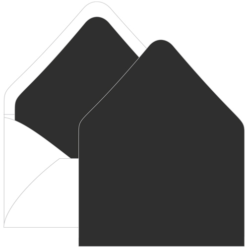 Licorice Black Euro Flap Envelope Liner - A7 Gmund Colors Matt