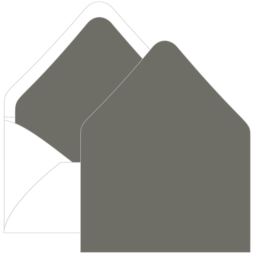 Slate Gray Euro Flap Envelope Liner - A7 Gmund Colors Matt