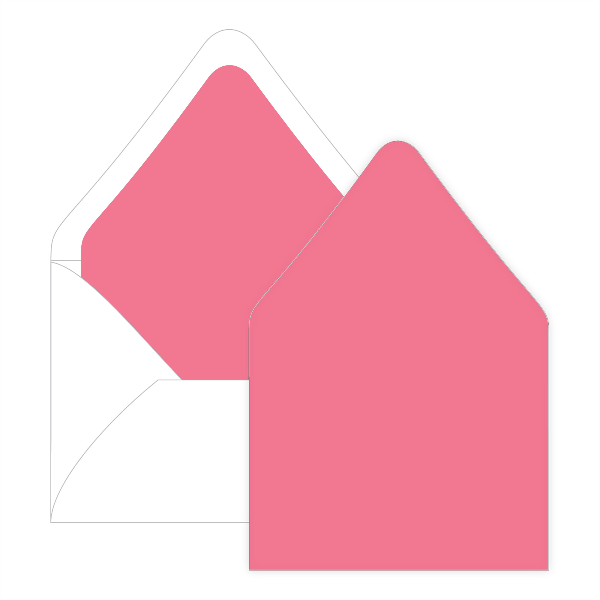Vibrant Pink Euro Flap Envelope Liner - A7 Gmund Colors Matt