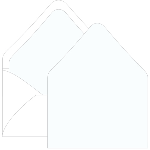 Wedding White Euro Flap Envelope Liner - A7 Gmund Colors Matt