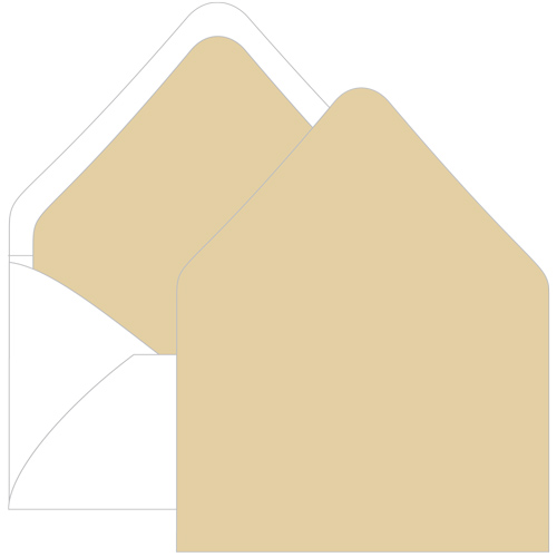 Wheat Euro Flap Envelope Liner - A7 Gmund Colors Matt