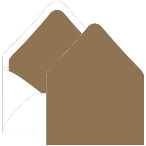 Walnut Euro Flap Envelope Liner - A7 Gmund Colors Matt
