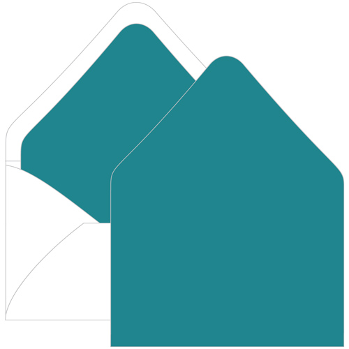Aqua Blue Euro Flap Envelope Liner - A7.5 Gmund Colors Matt
