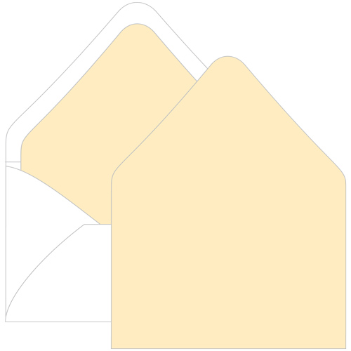 Antique Ivory Euro Flap Envelope Liner - A7.5 Gmund Colors Matt