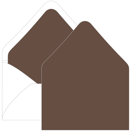 Chocolate Euro Flap Envelope Liner - A7.5 Gmund Colors Matt