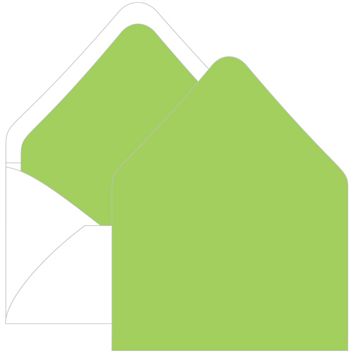 Leaf Green Euro Flap Envelope Liner - A7.5 Gmund Colors Matt