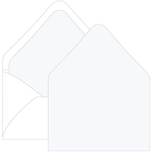 Fluorescent White Euro Flap Envelope Liner - A7.5 Gmund Colors Matt