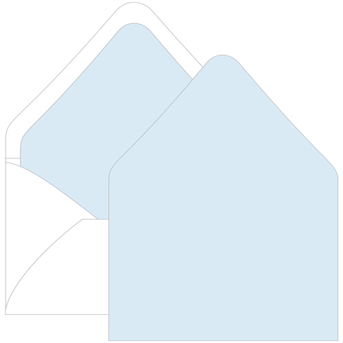 Light Sky Blue Euro Flap Envelope Liner - A7.5 Gmund Colors Matt