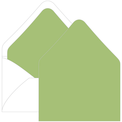 Olive Green Euro Flap Envelope Liner - A7.5 Gmund Colors Matt