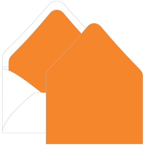 Pumpkin Euro Flap Envelope Liner - A7.5 Gmund Colors Matt