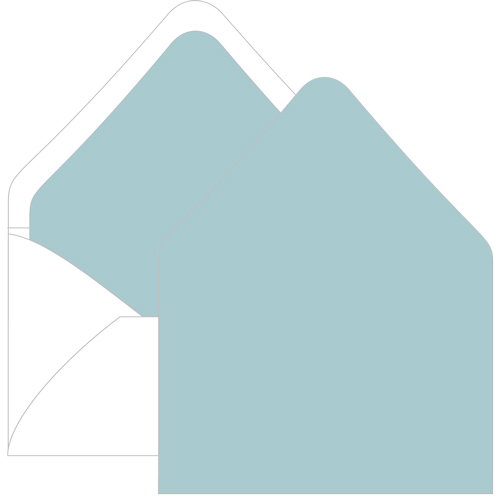 Placid Blue Euro Flap Envelope Liner - A7.5 Gmund Colors Matt