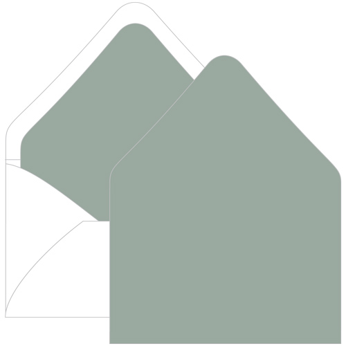 Sage Euro Flap Envelope Liner - A7.5 Gmund Colors Matt