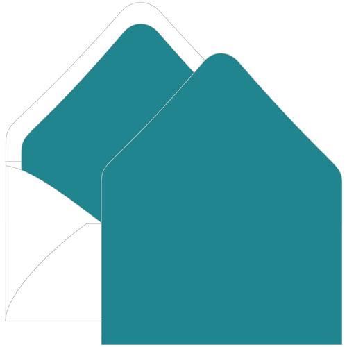 Aqua Blue Euro Flap Envelope Liner - A9 Gmund Colors Matt