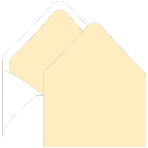 Antique Ivory Euro Flap Envelope Liner - A9 Gmund Colors Matt