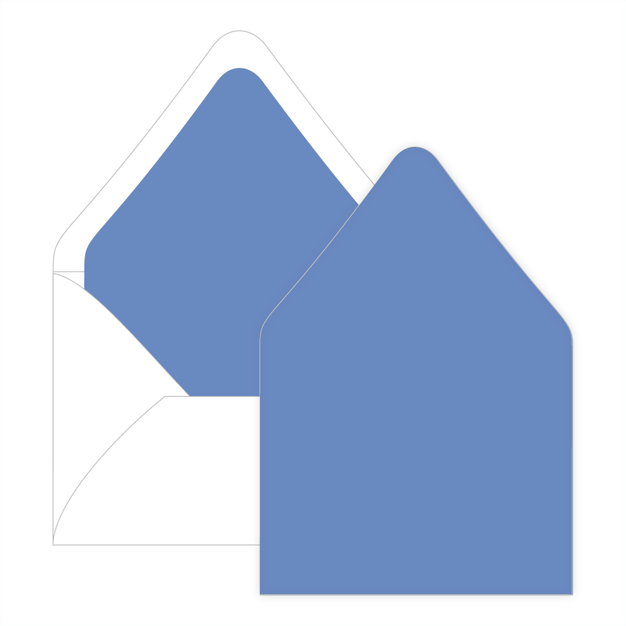 Cornflower Blue Euro Flap Envelope Liner - A9 Gmund Colors Matt